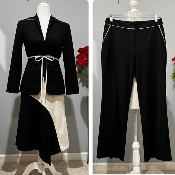 NEW The Limited 90s Classic Longline Structured Hourglass Pantsuit Midi Skirt 4 - Picture 1 of 16